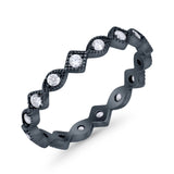 Full Eternity Wedding Band Ring 925 Sterling Silver