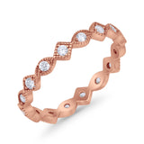 Full Eternity Wedding Band Ring 925 Sterling Silver