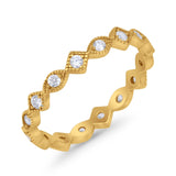 Full Eternity Wedding Band Ring 925 Sterling Silver