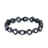 Full Eternity Wedding Band Ring 925 Sterling Silver