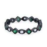 Full Eternity Wedding Band Ring 925 Sterling Silver