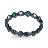 Full Eternity Wedding Band Ring 925 Sterling Silver