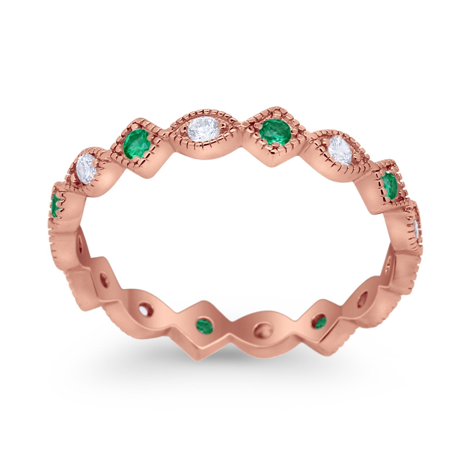 Full Eternity Wedding Band Ring 925 Sterling Silver