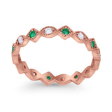 Full Eternity Wedding Band Ring 925 Sterling Silver