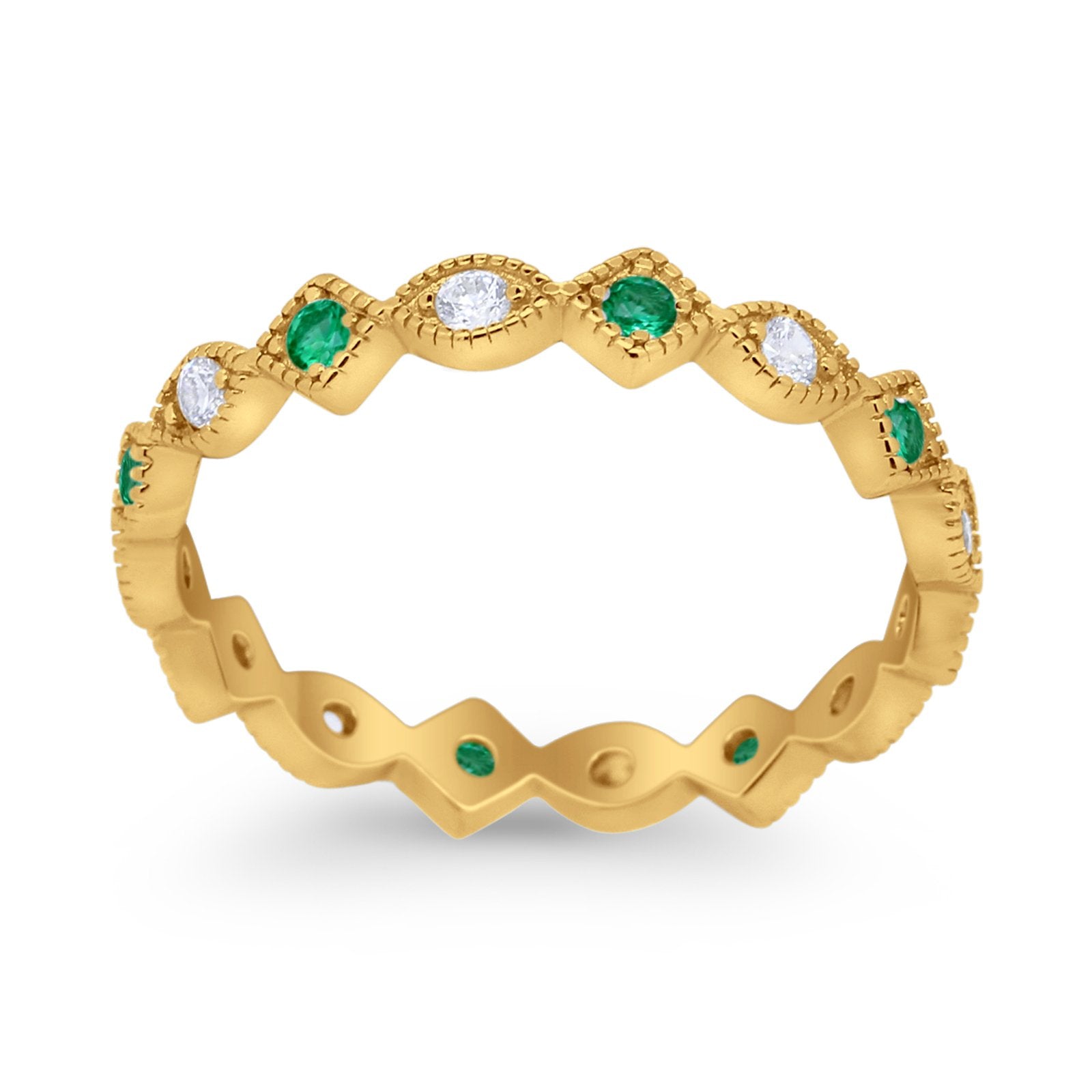 Full Eternity Wedding Band Ring 925 Sterling Silver