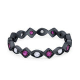 Full Eternity Wedding Band Ring 925 Sterling Silver