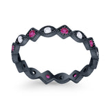 Full Eternity Wedding Band Ring 925 Sterling Silver