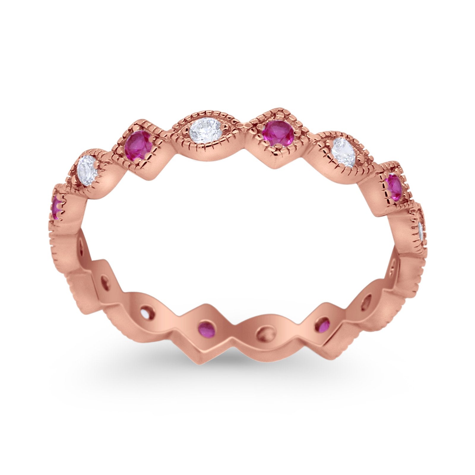 Full Eternity Wedding Band Ring 925 Sterling Silver