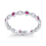 Full Eternity Wedding Band Ring 925 Sterling Silver