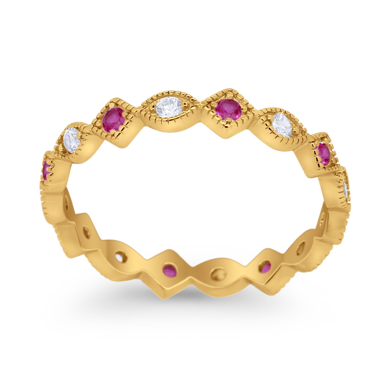 Full Eternity Wedding Band Ring 925 Sterling Silver