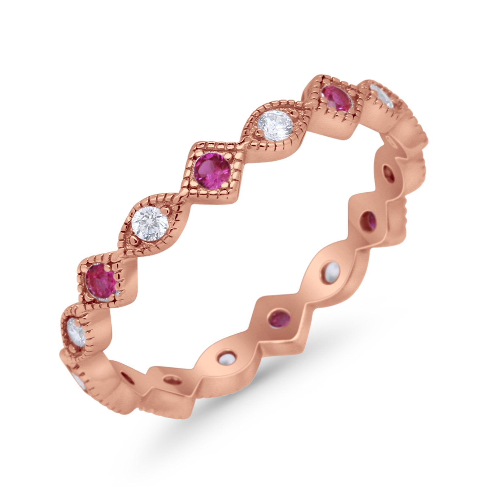 Full Eternity Wedding Band Ring 925 Sterling Silver