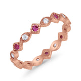 Full Eternity Wedding Band Ring 925 Sterling Silver