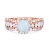 Vintage Style Engagement Bridal Ring Simulated Cubic Zirconia 925 Sterling Silver