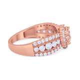 Vintage Style Engagement Bridal Ring Simulated Cubic Zirconia 925 Sterling Silver