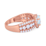 Vintage Style Engagement Bridal Ring Simulated Cubic Zirconia 925 Sterling Silver