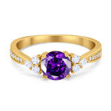 Art Deco Engagement Bridal Ring Simulated Cubic Zirconia 925 Sterling Silver