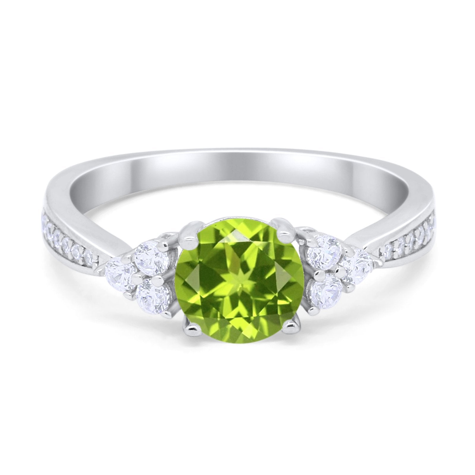 Art Deco Engagement Bridal Ring Simulated Cubic Zirconia 925 Sterling Silver