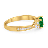 Art Deco Engagement Bridal Ring Simulated Cubic Zirconia 925 Sterling Silver
