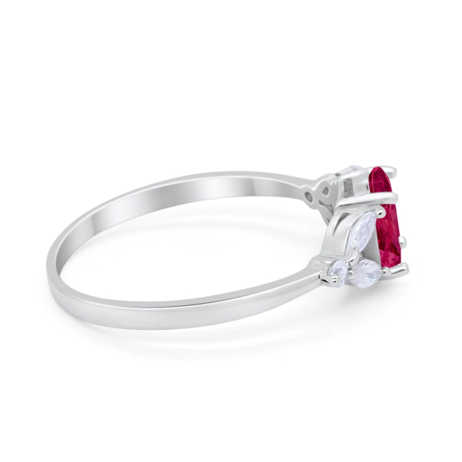 Oval Art Deco Wedding Engagement Ring Marquise Cubic Zirconia 925 Sterling Silver