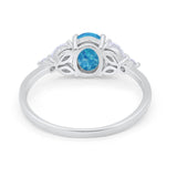 Oval Art Deco Wedding Engagement Ring Marquise Cubic Zirconia 925 Sterling Silver