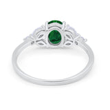 Oval Art Deco Wedding Engagement Ring Marquise Cubic Zirconia 925 Sterling Silver