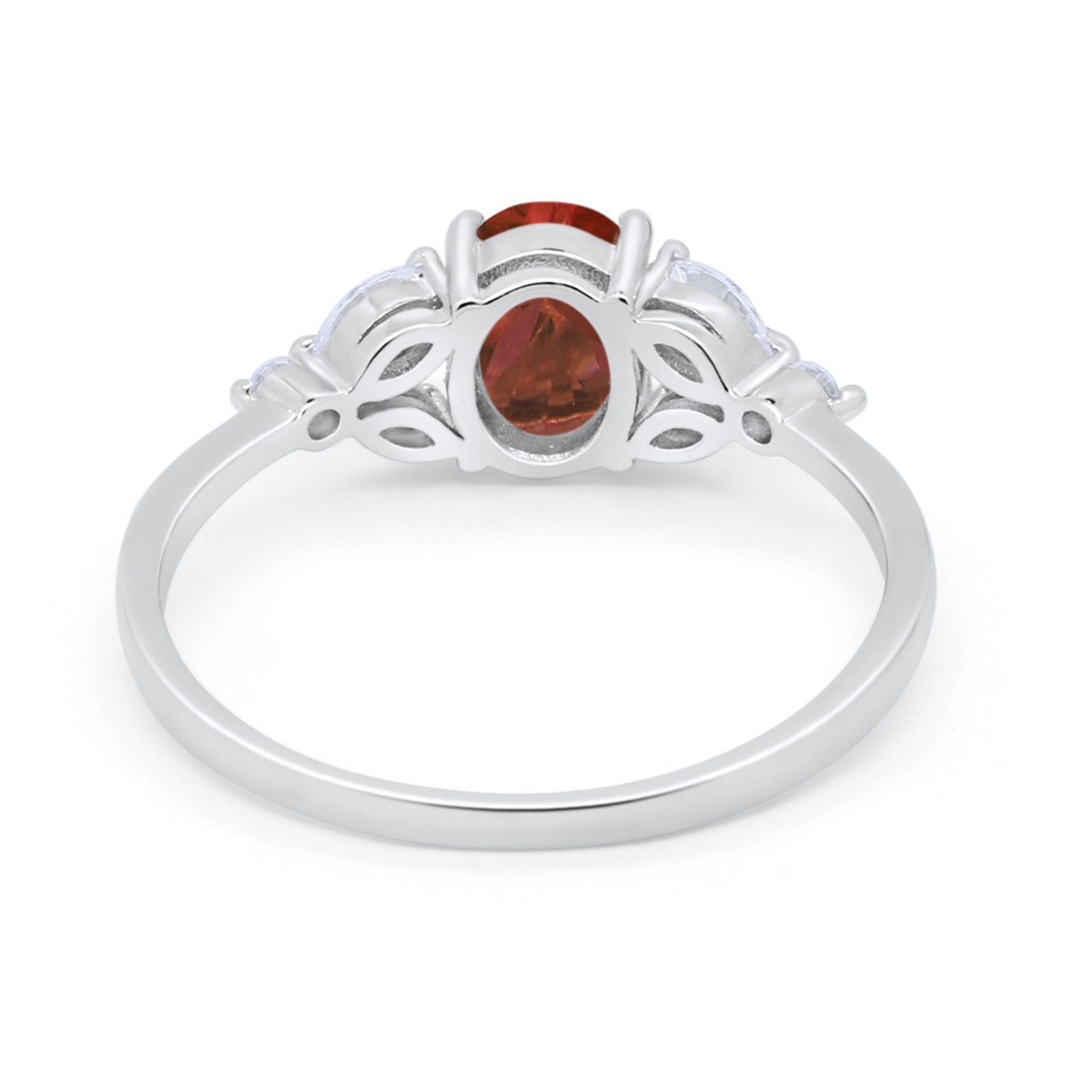 Oval Art Deco Wedding Engagement Ring Marquise Cubic Zirconia 925 Sterling Silver