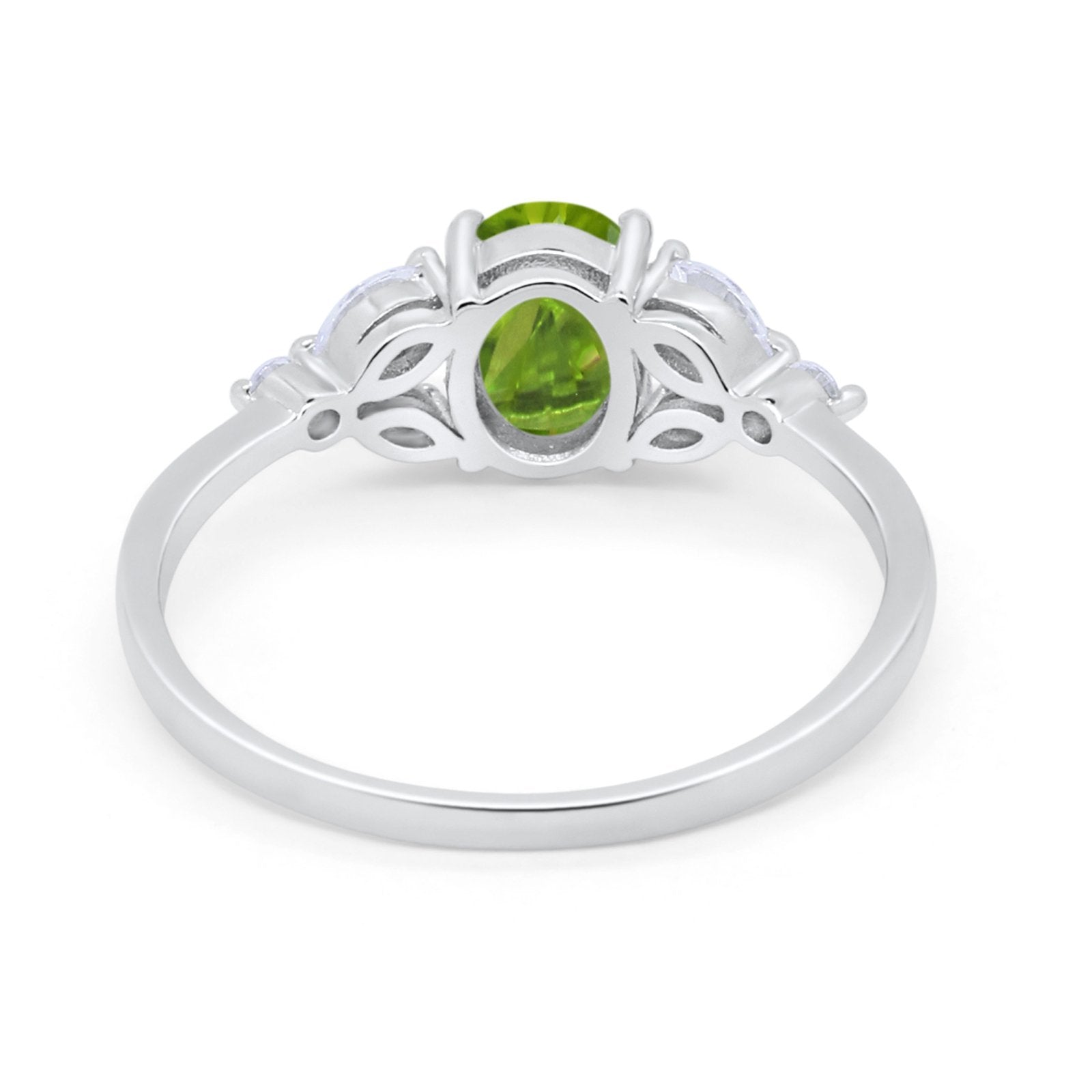 Oval Art Deco Wedding Engagement Ring Marquise Cubic Zirconia 925 Sterling Silver