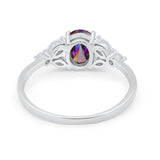 Oval Art Deco Wedding Engagement Ring Marquise Cubic Zirconia 925 Sterling Silver