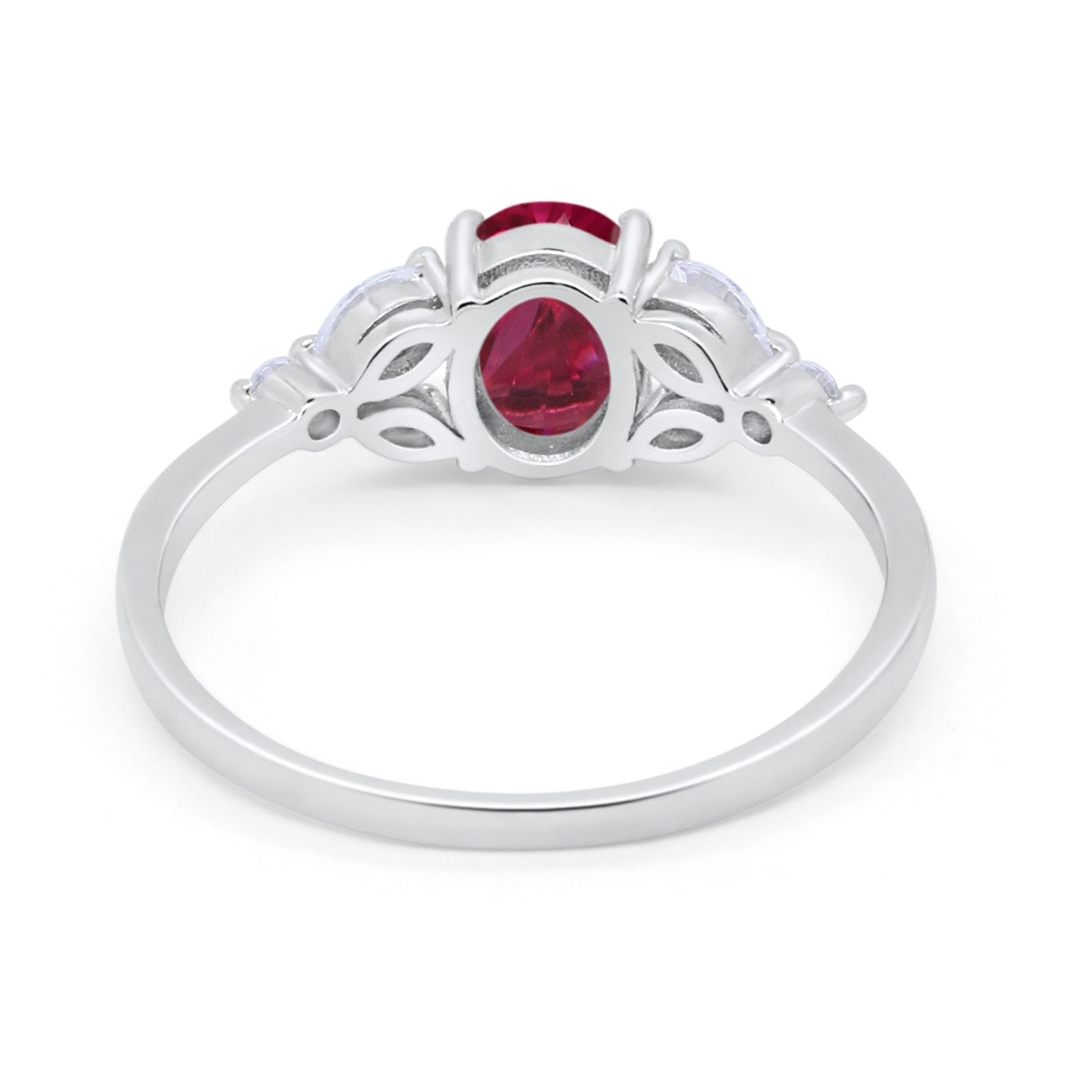 Oval Art Deco Wedding Engagement Ring Marquise Cubic Zirconia 925 Sterling Silver
