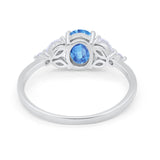 Oval Art Deco Wedding Engagement Ring Marquise Cubic Zirconia 925 Sterling Silver