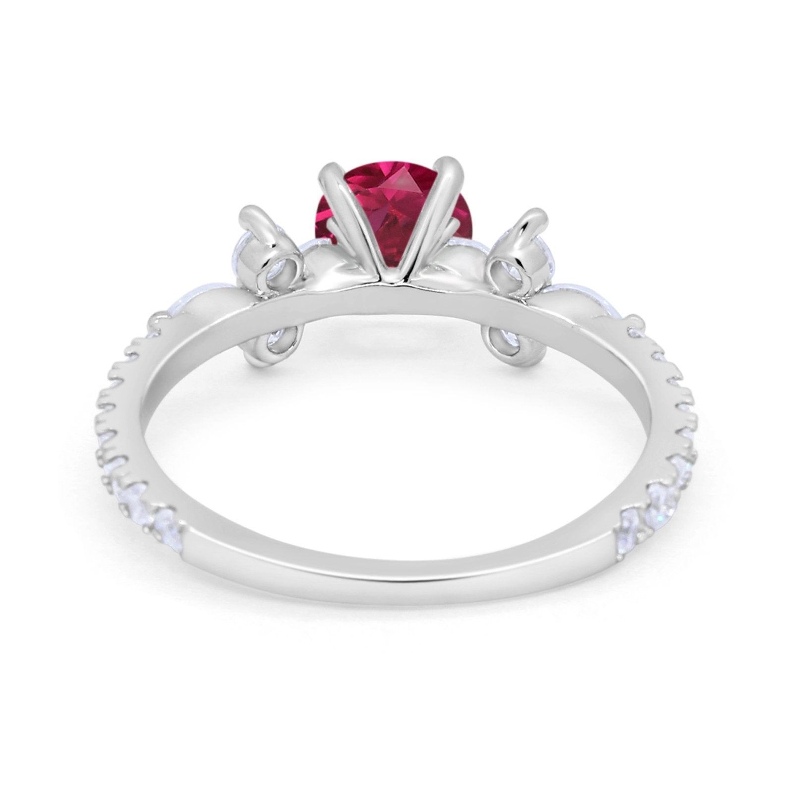 Art Deco Wedding Engagement Ring Marquise Round Cubic Zirconia 925 Sterling Silver