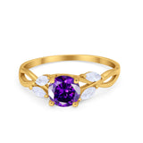 Art Deco Wedding Ring Marquise Simulated Cubic Zirconia 925 Sterling Silver