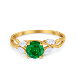 Art Deco Wedding Ring Marquise Simulated Cubic Zirconia 925 Sterling Silver
