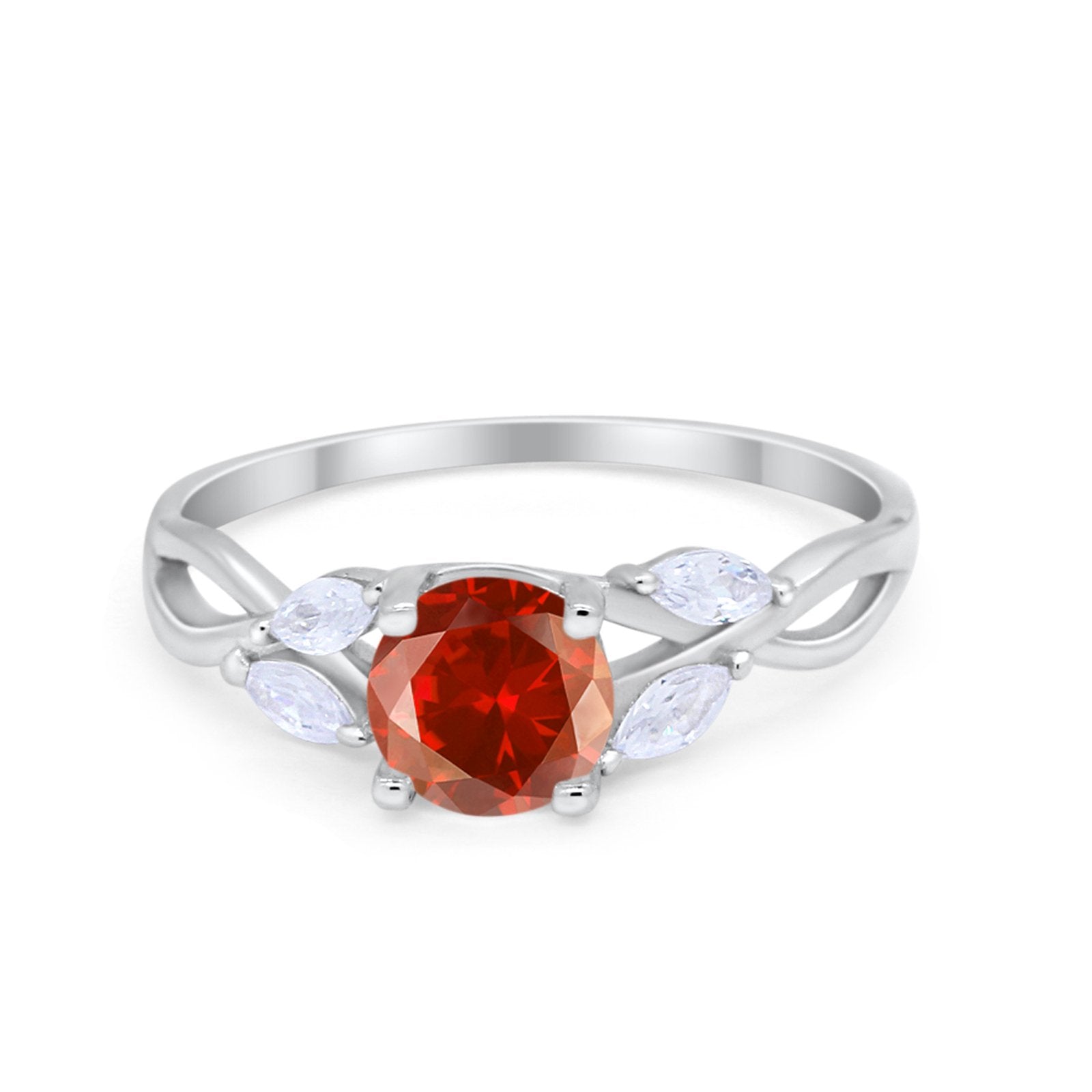 Art Deco Wedding Ring Marquise Simulated Cubic Zirconia 925 Sterling Silver