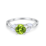 Art Deco Wedding Ring Marquise Simulated Cubic Zirconia 925 Sterling Silver