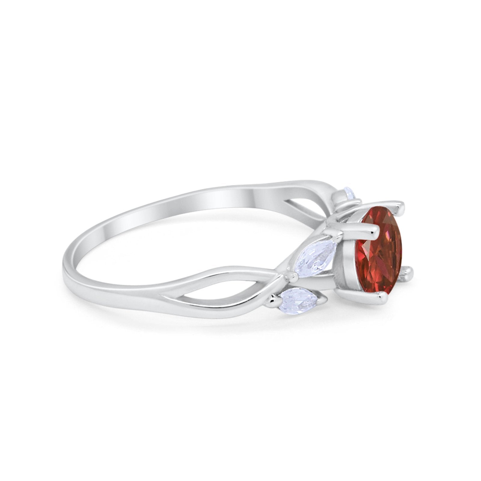 Art Deco Wedding Ring Marquise Simulated Cubic Zirconia 925 Sterling Silver