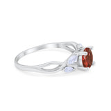 Art Deco Wedding Ring Marquise Simulated Cubic Zirconia 925 Sterling Silver