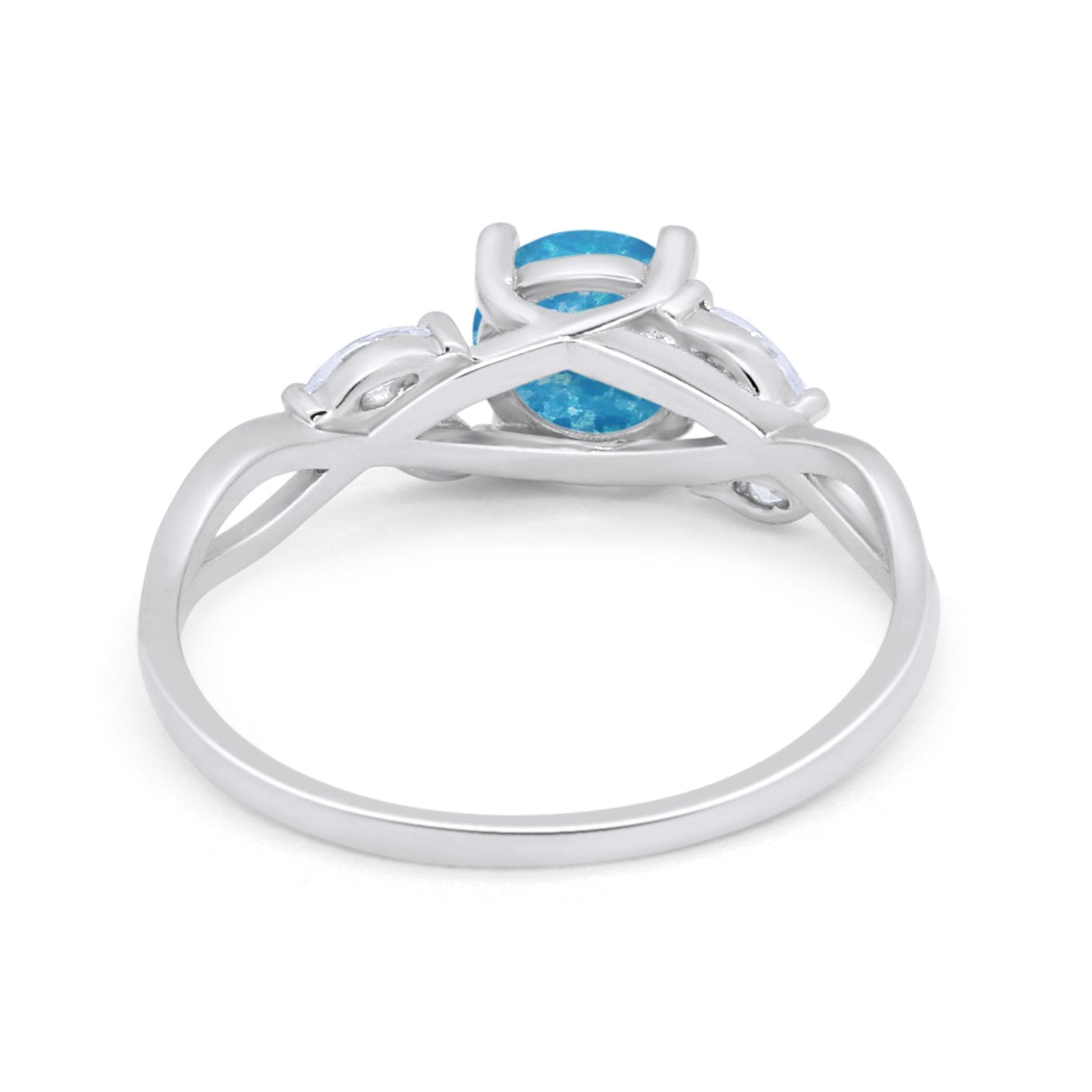 Art Deco Wedding Ring Marquise Simulated Cubic Zirconia 925 Sterling Silver