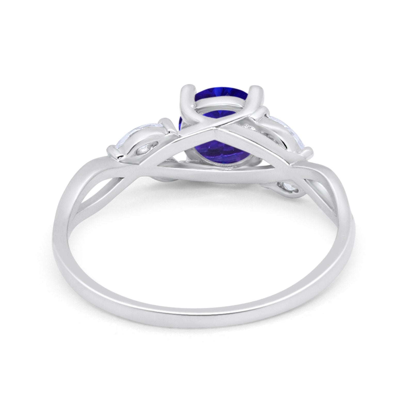 Art Deco Wedding Ring Marquise Simulated Cubic Zirconia 925 Sterling Silver