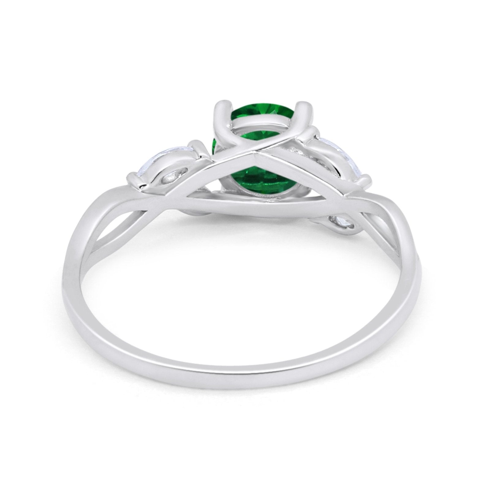 Art Deco Wedding Ring Marquise Simulated Cubic Zirconia 925 Sterling Silver