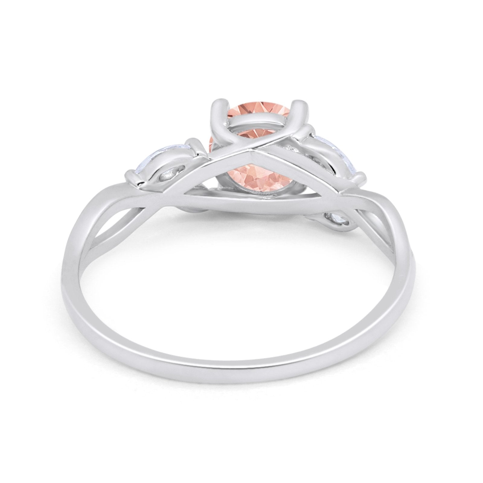 Art Deco Wedding Ring Marquise Simulated Cubic Zirconia 925 Sterling Silver