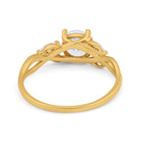 Art Deco Wedding Ring Marquise Simulated Cubic Zirconia 925 Sterling Silver