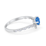 Art Deco Chevron Midi V Ring Simulated Cubic Zirconia 925 Sterling Silver