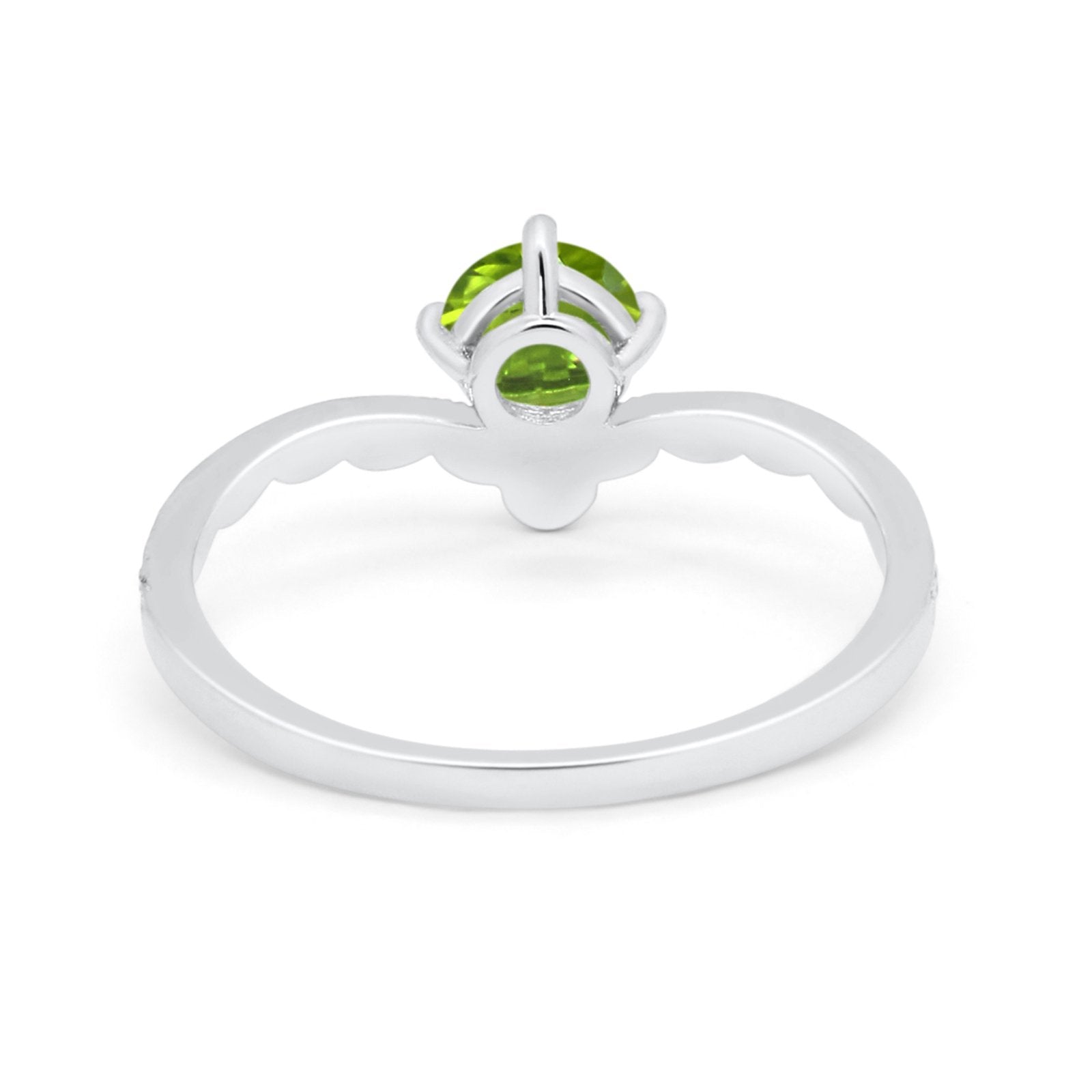 Art Deco Chevron Midi V Ring Simulated Cubic Zirconia 925 Sterling Silver