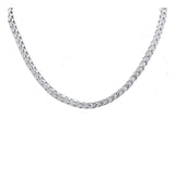 Micro Pave Franco Link Chain .925 Sterling Silver Chain 26