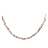 Micro Pave Franco Link Chain .925 Sterling Silver Chain 26"