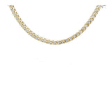 Micro Pave Franco Link Chain .925 Sterling Silver Chain 26"