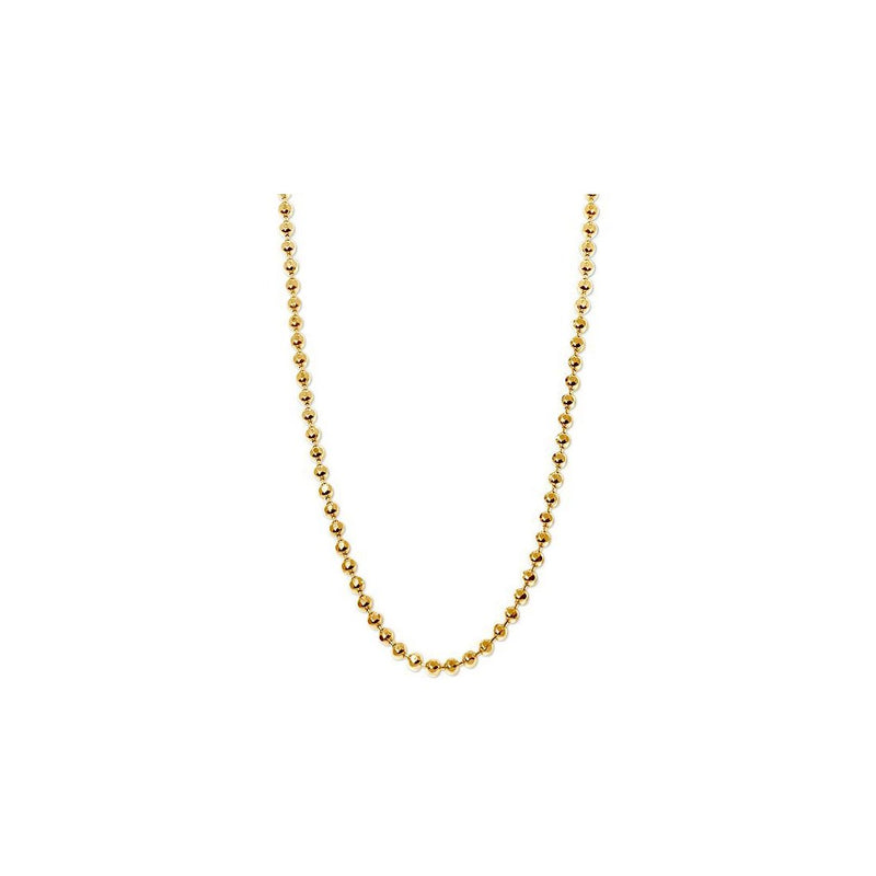 4MM 400 Moon Link Yellow Gold Chain .925 Sterling Silver Sizes "8-30" Inches