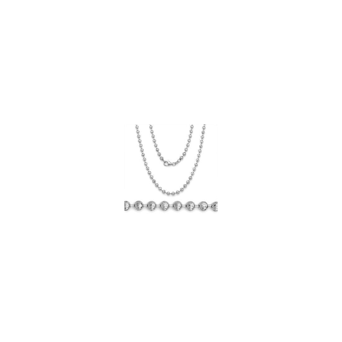 3MM Moon Link Chain 925 Solid Sterling Silver Available In "7-30" Inches