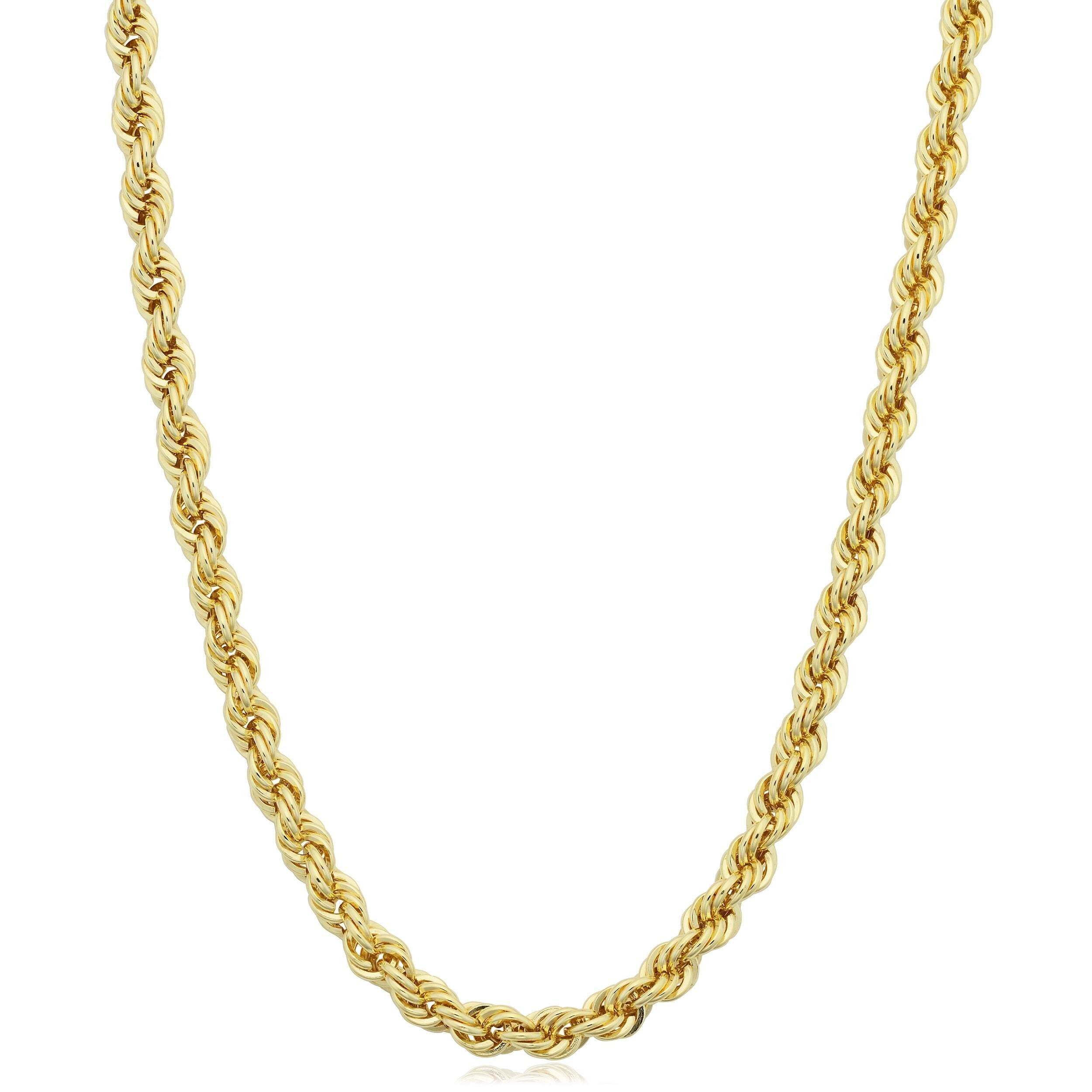 9MM Micro Pave Rope Chain .925 Solid Sterling Silver Sizes "26"